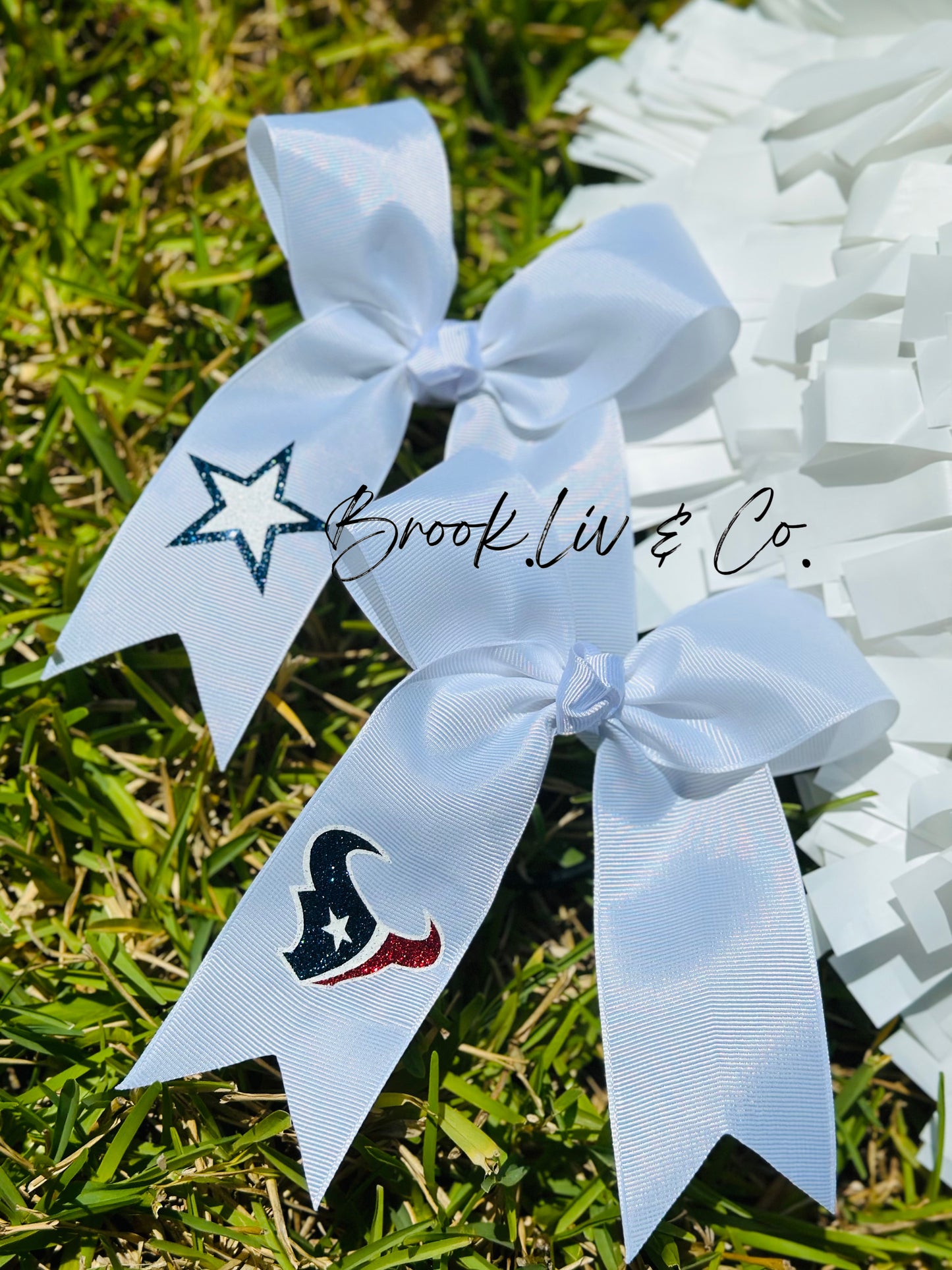 Texas Teams Mini Cheer Bows